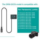 DCC6 DC Coupler DMW-BMB9 Dummy Battery  5V Charger Power Bank USB Cable for Panasonic DMC-FZFZ45 FZ60 FZ70 FZ100 FZ150K Camera