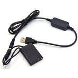 DR-100 DC Coupler NB-12L Dummy Battery ACK-DC100 USB Drive Camera Power Bank Cable DC Grip for Canon G1 X Mark II N100