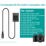 DR-E6 Full Decoded LP-E6 Dummy Battery USB Power Cable Charger for Canon EOS 60D 70D 80D 90D R5 7D 5D2 5D3 5D4 5D Mark II III IV