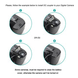 DR-E6 Full Decoded LP-E6 Dummy Battery USB Power Cable Charger for Canon EOS 60D 70D 80D 90D R5 7D 5D2 5D3 5D4 5D Mark II III IV