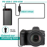 DMW-DCC8 USB-C Power Cable Battery Coupler PD Adapter Replace DMWBLC12 for Lumix DMC-FZ300 FZ1000 GH2 G5 G6 G7 G80 G81 G85 G90