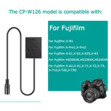 CP-W126 USB-C Adapter Power Cable PD Adapter Kit NP-W126 Battery for Fujifilm X100F X100V X-S10 X-Pro3 X-E3 X-A2 X-A5 X-T1 X-T2