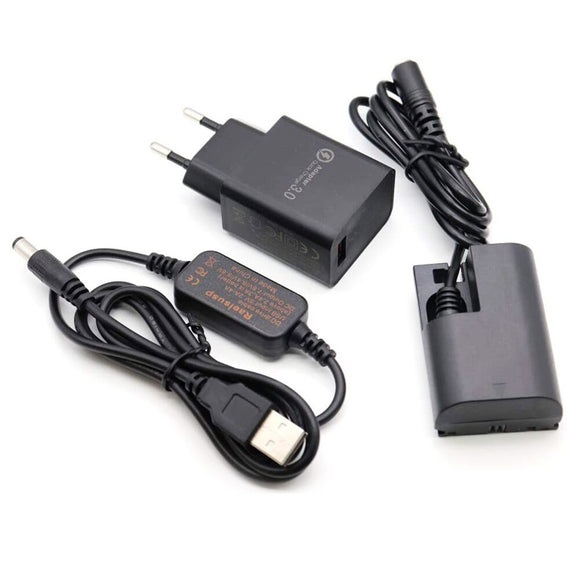 5V USB Adapter Kit QC3.0 Charger Cable DC 8.4V ACK-E6 DR-E6 LP-E6 LP E6 DummyBattery for Canon EOS 5D Mark II III 5D2 5D3 6D 7D