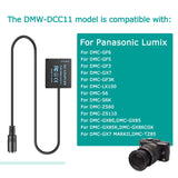 DMW-BLG10 DCC11 Dummy Cattery Power Bank 5V Usb Cable for Panasonic Lumix DMC-GF6 GF5 GF3K GX7 S6 S6K GX80 GX85 cameras