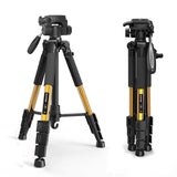 Professional Portable Travel Aluminium Camera Tripod Accessories Stand with Pan Head for Canon Dslr Camera