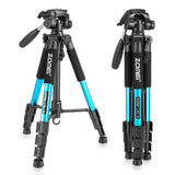 Professional Portable Travel Aluminium Camera Tripod Accessories Stand with Pan Head for Canon Dslr Camera