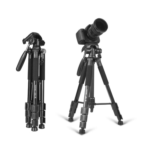Professional Portable Travel Aluminium Camera Tripod Accessories Stand with Pan Head for Canon Dslr Camera